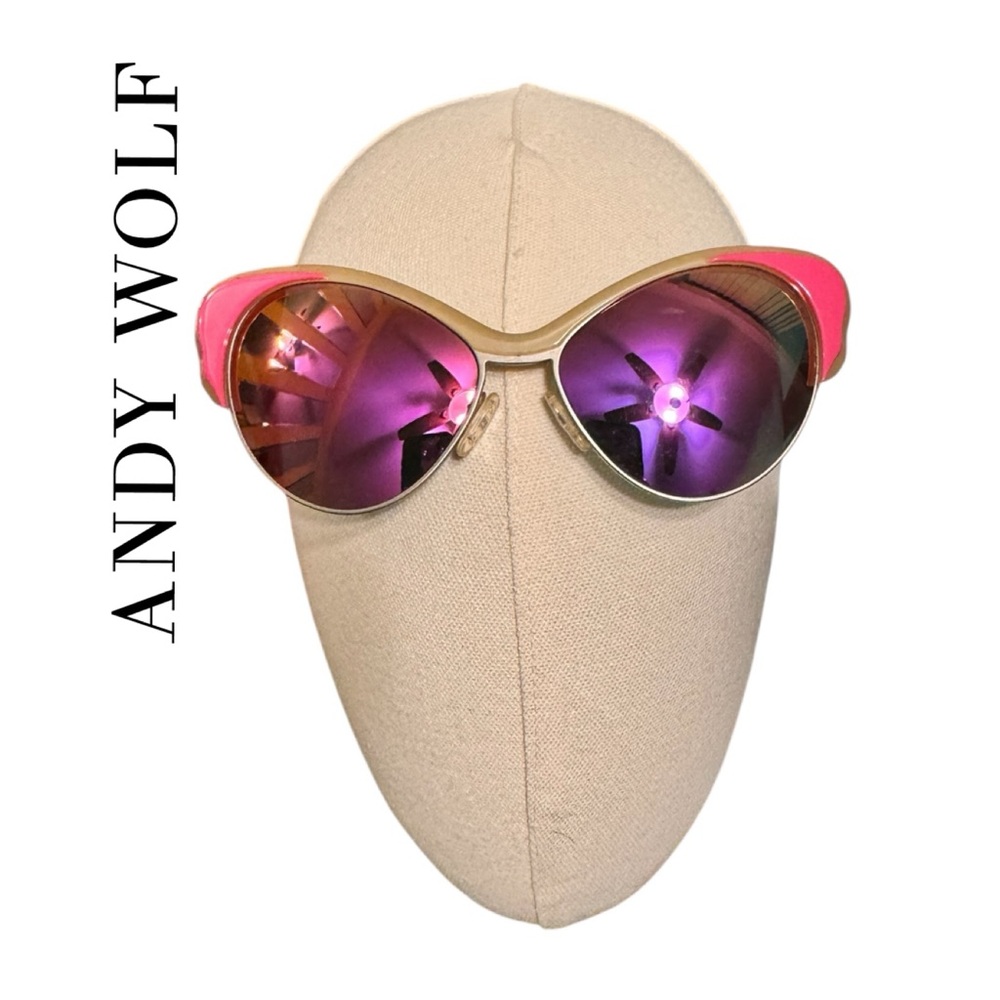 Andy Wolf Sweet Summer Breeze Cat Eye Sunglasses in Pink and Beige